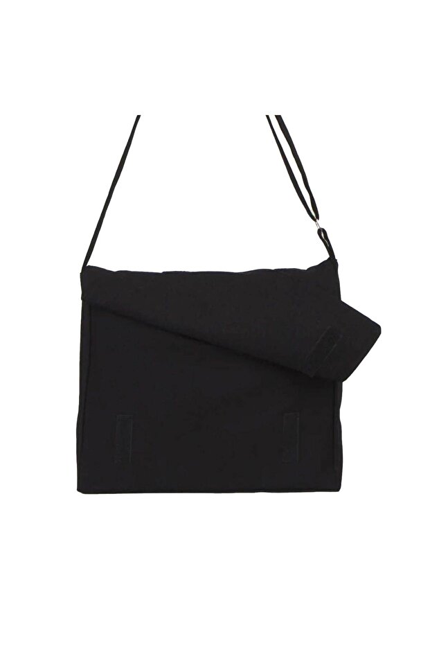 Mine-craft Elements Siyah Kanvas Postacı Çantası - 3