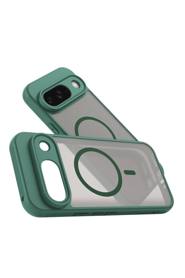 IcyAura Protective Case for Google Pixel 10, Shockproof, MagSafe Function, Green - 1
