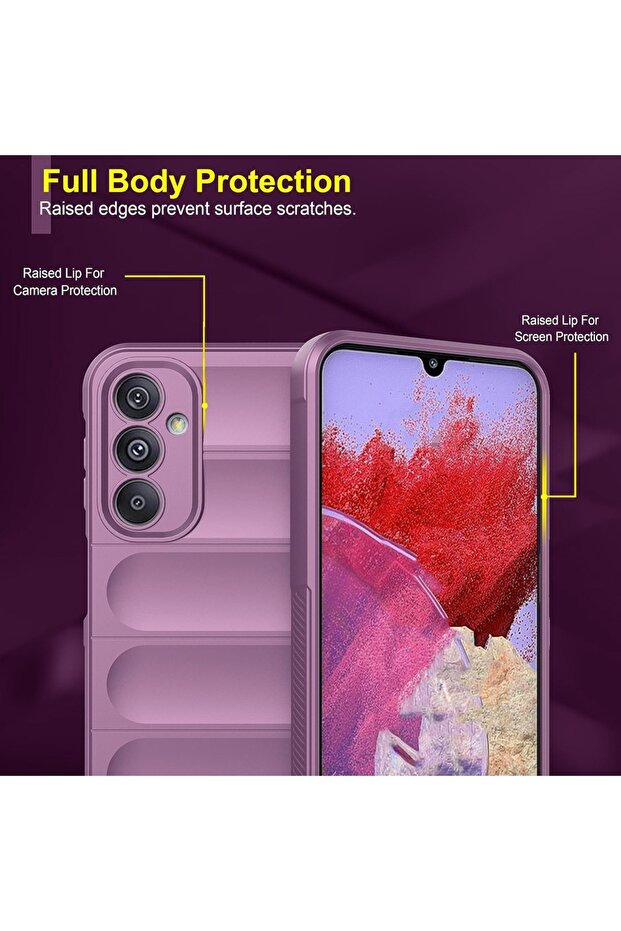 Buffer Case with Microfiber for Samsung Galaxy S25 Plus, Flexible TPU, Purple - 4