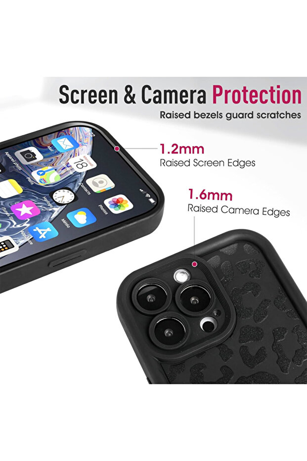 Cheeterra Protective Case for Apple iPhone 14 Plus, Leopard Print Case, XGD, Black - 2