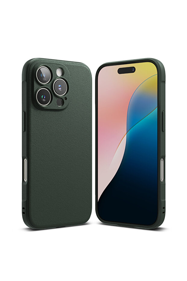 Protective Case for Apple iPhone 16 Pro, Bumper, Wireless Charging, Dark Green - 2