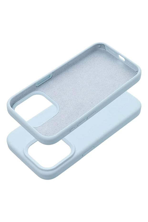 Case for Apple iPhone 16 Plus, Silicone, Microfiber, Light Blue - 3