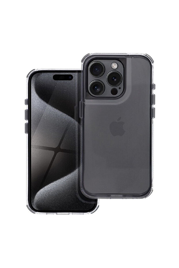 ArrayEX Lucid Case for Apple iPhone 16 Plus, AntiShock, Clear/Black - 1