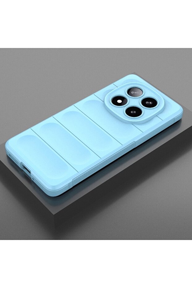 Buffer Case with Microfiber for Xiaomi Redmi Note 14 Pro / Poco X7, Flexible TPU, Blue - 4