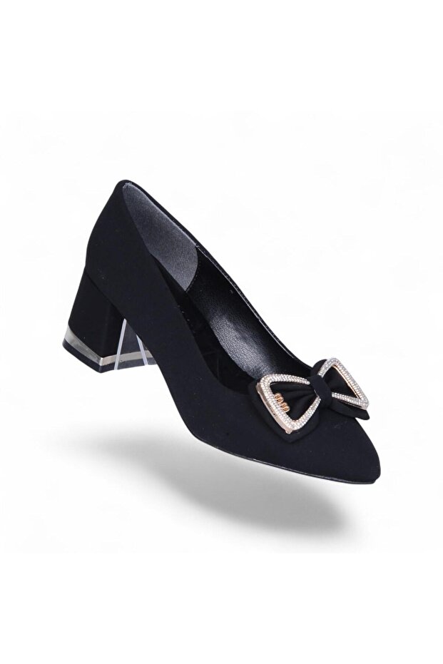 S17 Black 7cm Women's Heeled Shoes