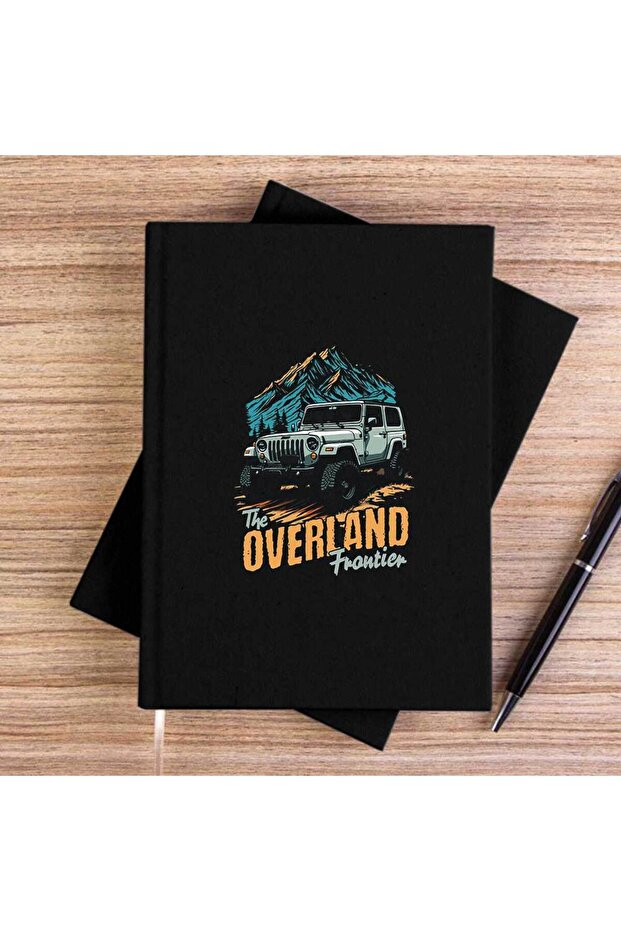 Overland Black Unlined Canvas Notebook - 1