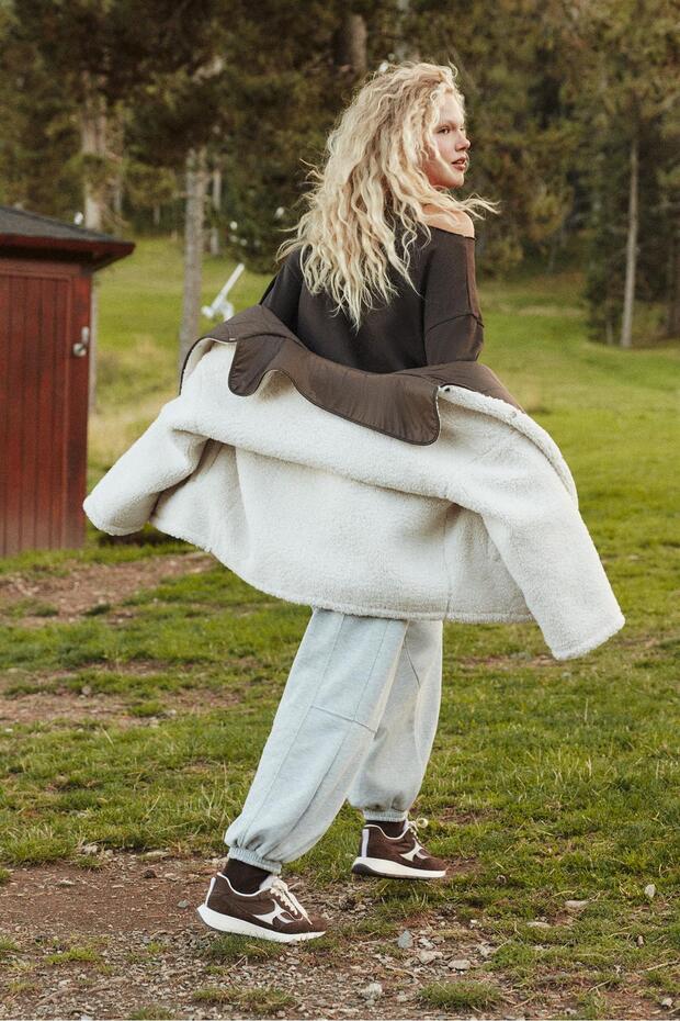 Asimetrik Yakalı Basic Sweatshirt - 5