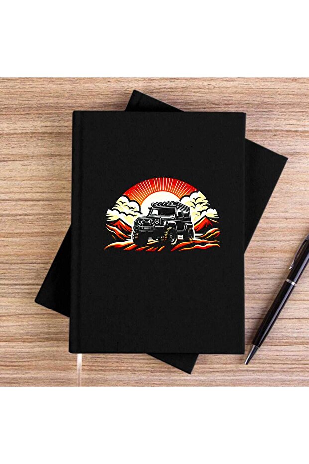 Off Roading Go Anywhere Black Unlined Canvas Notebook - 1