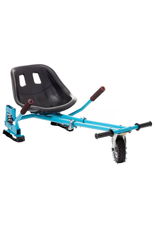 Hoverseat – Hoverkart Blue with double suspensions, compatible with any hoverboard, adjustable length - 1