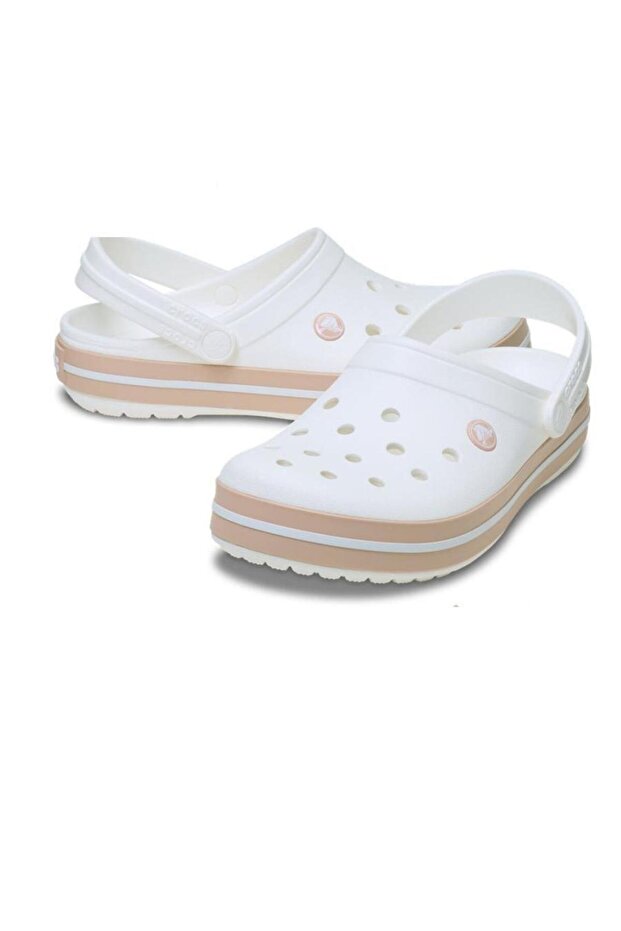 papuci crocband albi - 2