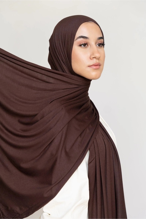 Soft Stretch Jersey Hijabs, Effortless Style and Comfort, Curated Collection (Fresh Brew)