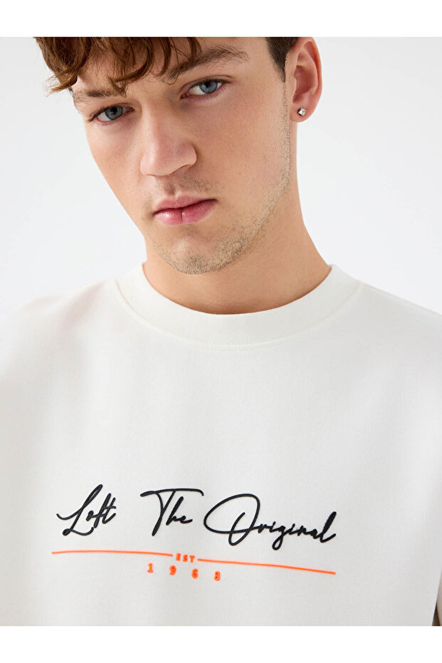 Regular Fit Beyaz Erkek Sweatshirt Lf2041227 - 4