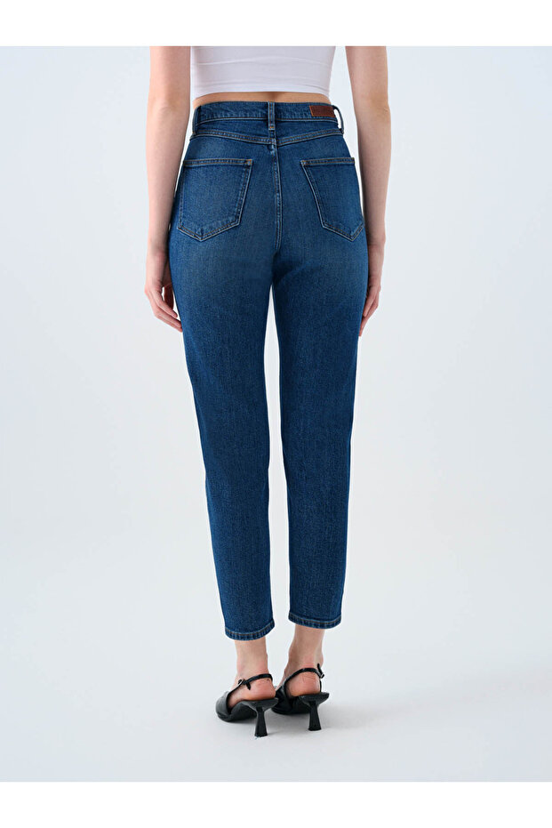 Mom Slim Fit Mavi Kadın Jean Pantolon Lf2037084 - 4