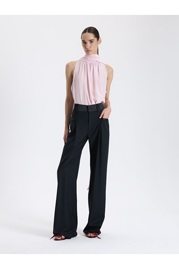 Black Straight Cut Trousers