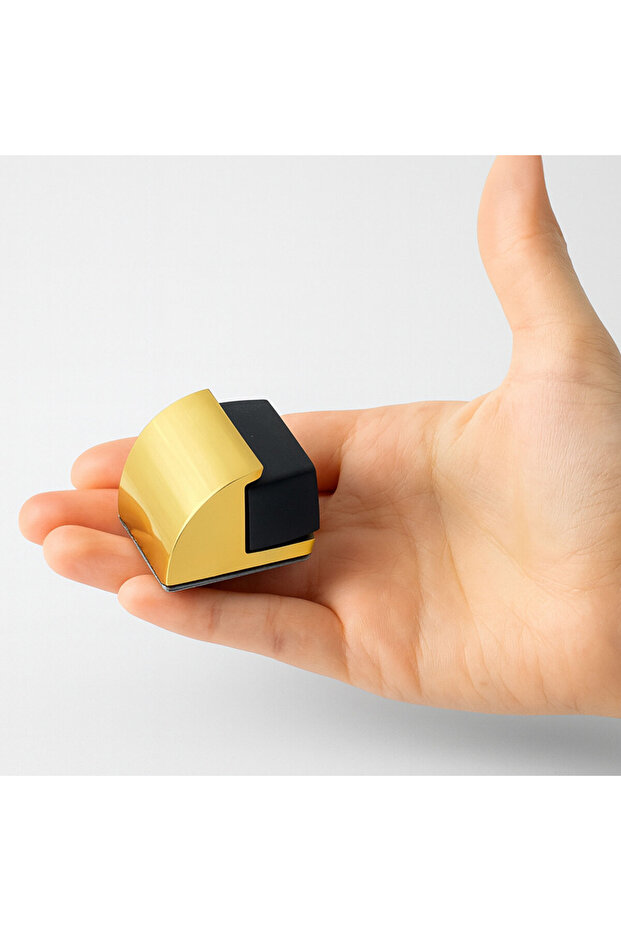 Metal Kapı Stoperi Oval Gold Altın Güçlü Yapışkanlı Kauçuk Kapı Tamponu Çarpma Önleyici Durdurucu - 4