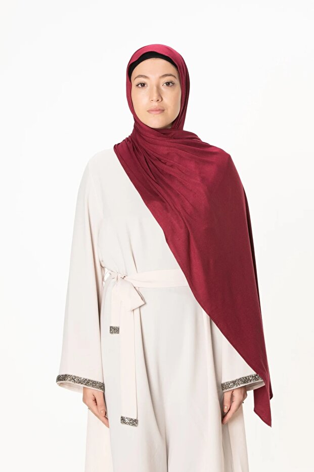 Soft Stretch Jersey Hijabs, Effortless Style and Comfort, Curated Collection (Cranberry)