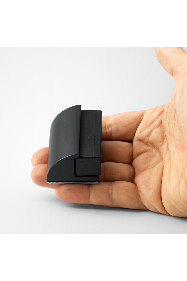 Metal Kapı Stoperi Siyah Oval Model Güçlü Yapışkanlı Kauçuk Başlıklı Kapı Tamponu Durdurucu Koruyucu - 8