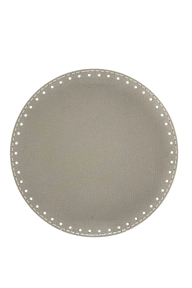 Round Bag Base Faux Leather 16 cm Diameter (Gray)