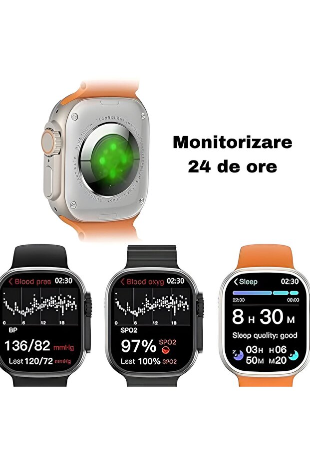 Timacon Smart Watch 1.99 inch, Bluetooth, Wireless, Heart Rate, Thermometer, Sleep Monitoring - 8