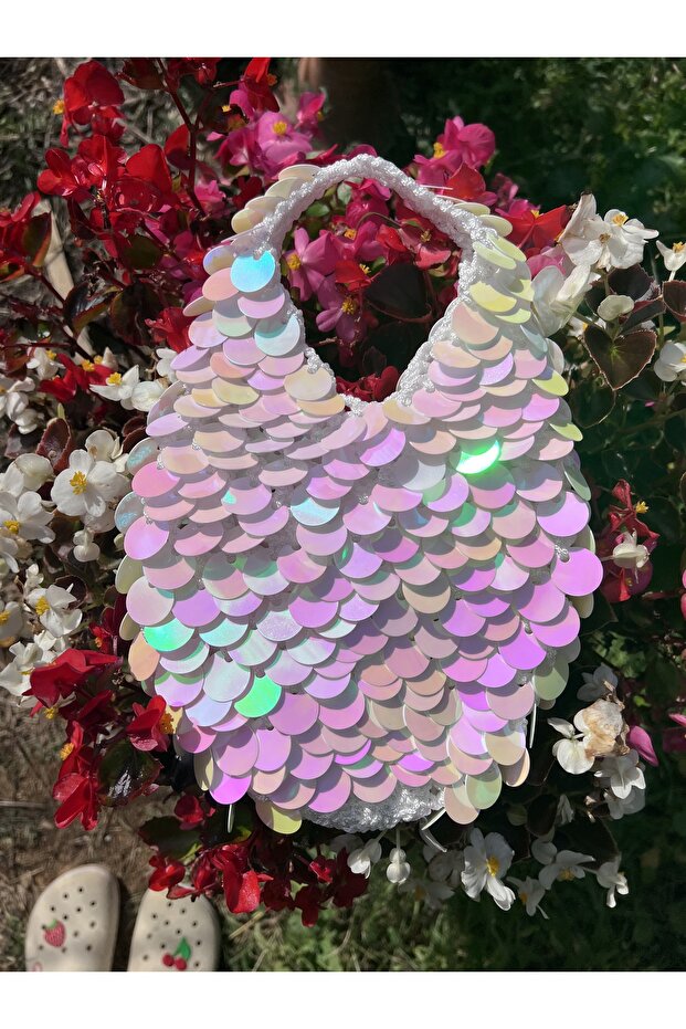 Beyaz File Pullu Çanta - 3