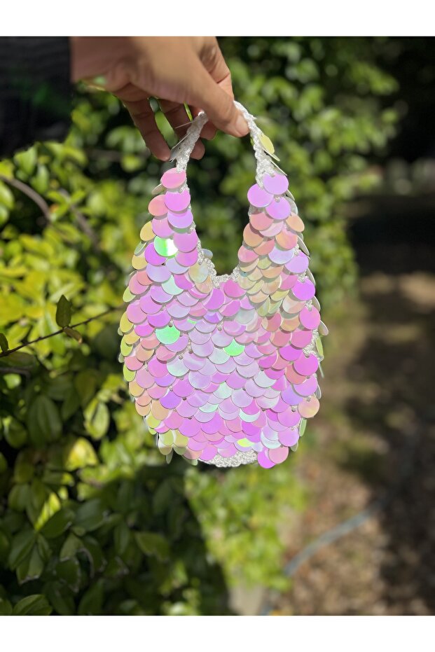 Beyaz File Pullu Çanta - 2