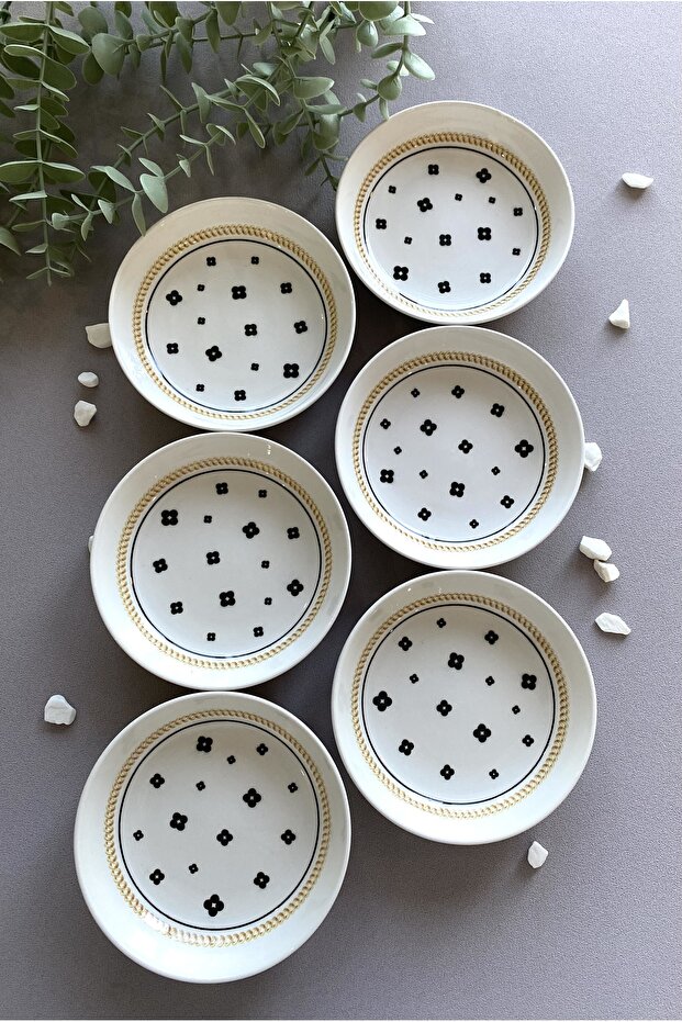 Pearl Flower 6 Pieces Round Bowl Breakfast Bowl