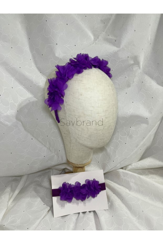 Trendy Mother Daughter Hair Accessory Set - Baby Headband + Women's Crown