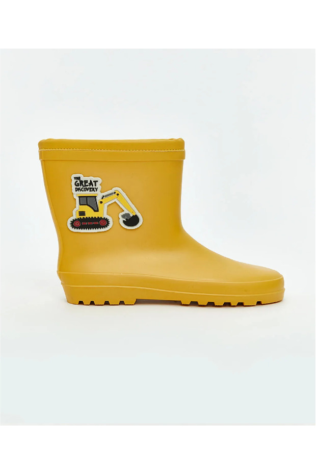 LCW STEPS Sari Iş Makinesi Baskılı Erkek Çocuk Yağmur Botu - 2