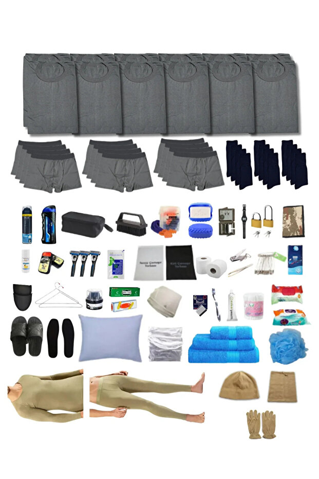 24-Piece Aviator Winter All-Inclusive Military Uniform Set - Soldier Socks - Military Underwear Pack