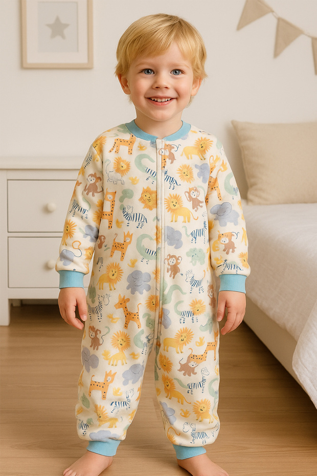 Girls Boys Thick Fiber Filled 1.5 Tog Cotton Patterned Sleeping Bag