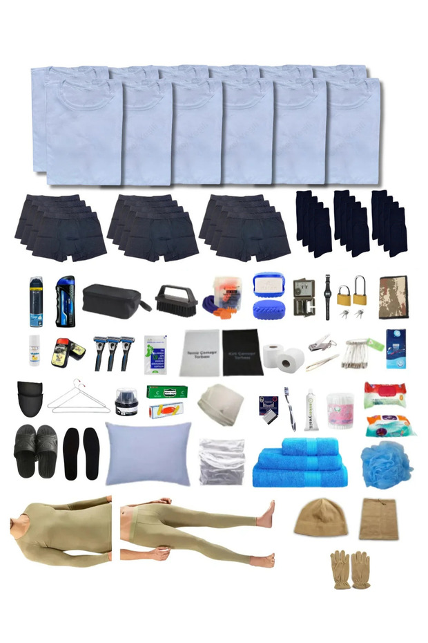 24-Piece Sailor Winter All-Inclusive Uniform Set - Soldier Undershirt - Military Underwear Pack