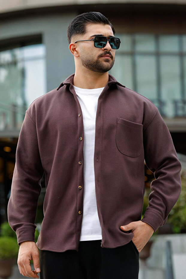 Lycra Half Oversize Pocket Shirt - 1
