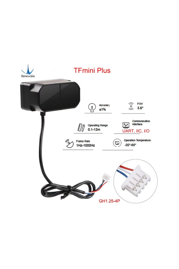 Benewake TF Mini-Plus Lidar Laser Range Sensor Module TOF Distance Ranging Sensor Interface UART I2C - 2