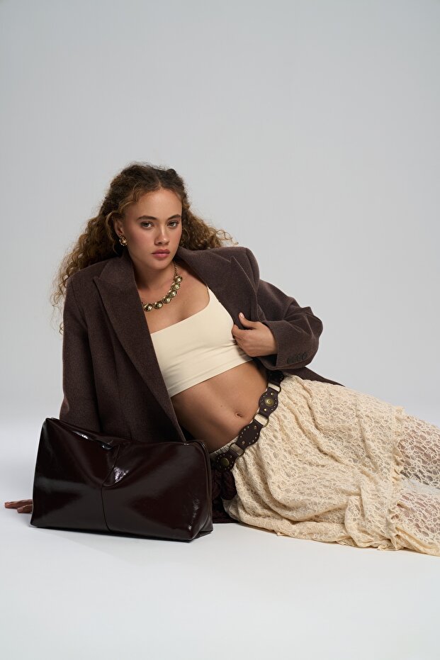 Runa Oversize Kahve Blazer - 6