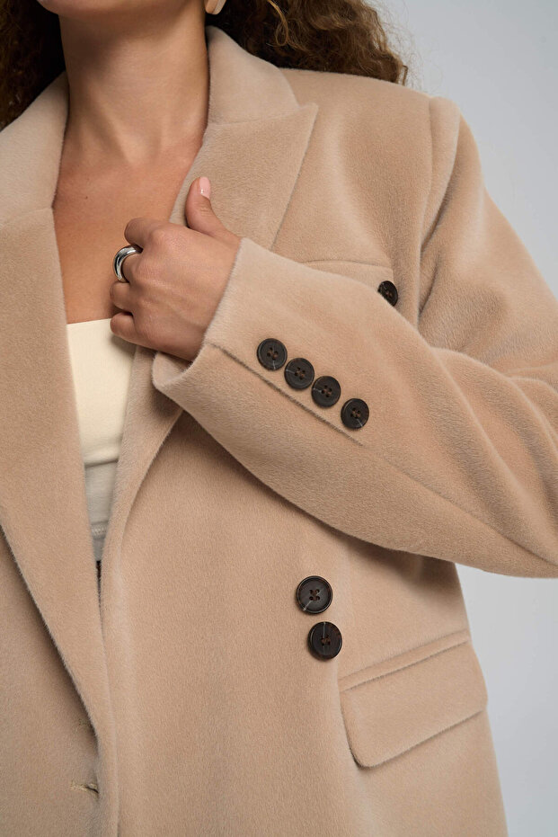 Runa Oversize Bej Blazer - 7