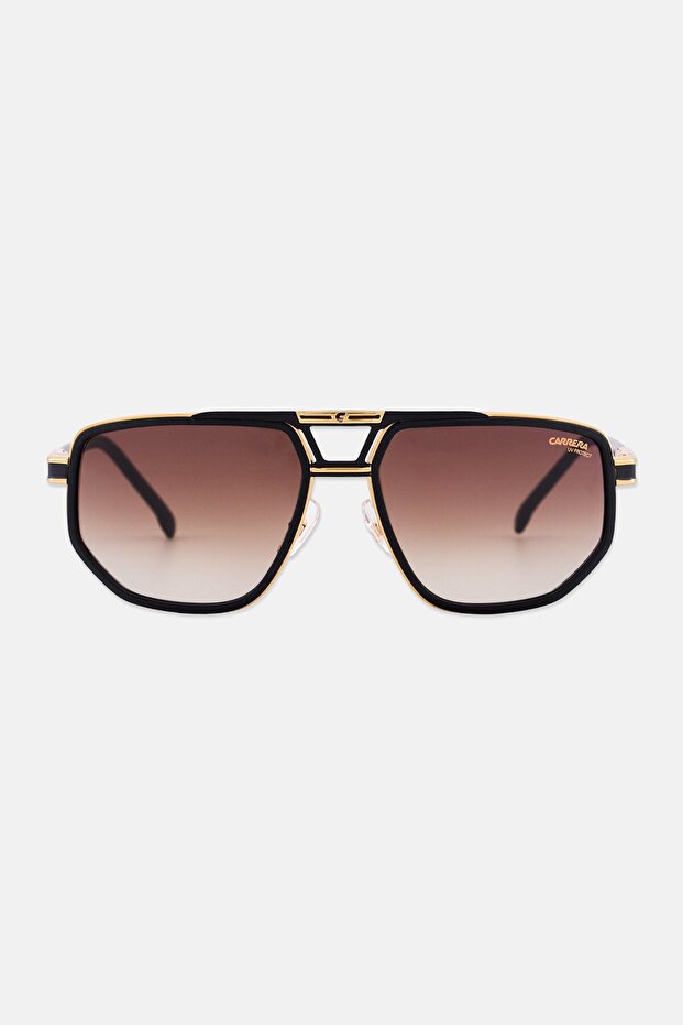 Men 207885I466186 Geometric Sunglasses, Black