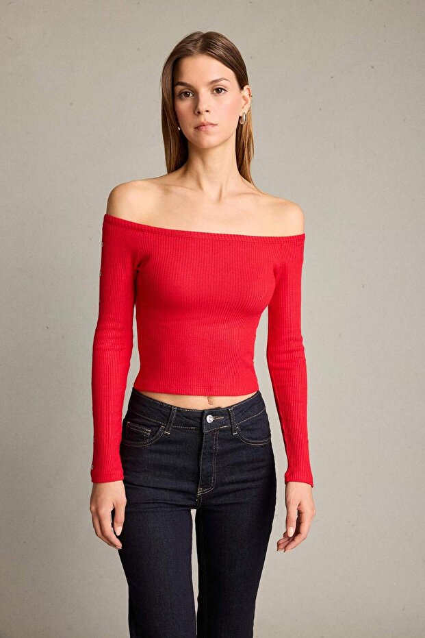 Omzu Açık Uzun Kollu Bluz G5050AX25WN - 4