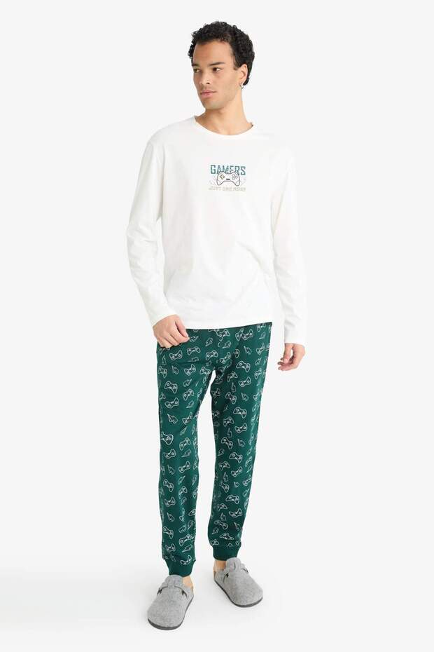 Pajama Set Regular Fit Printed Long Sleeve Top Patterned Long Bottom G2643Ax25Wn - 1