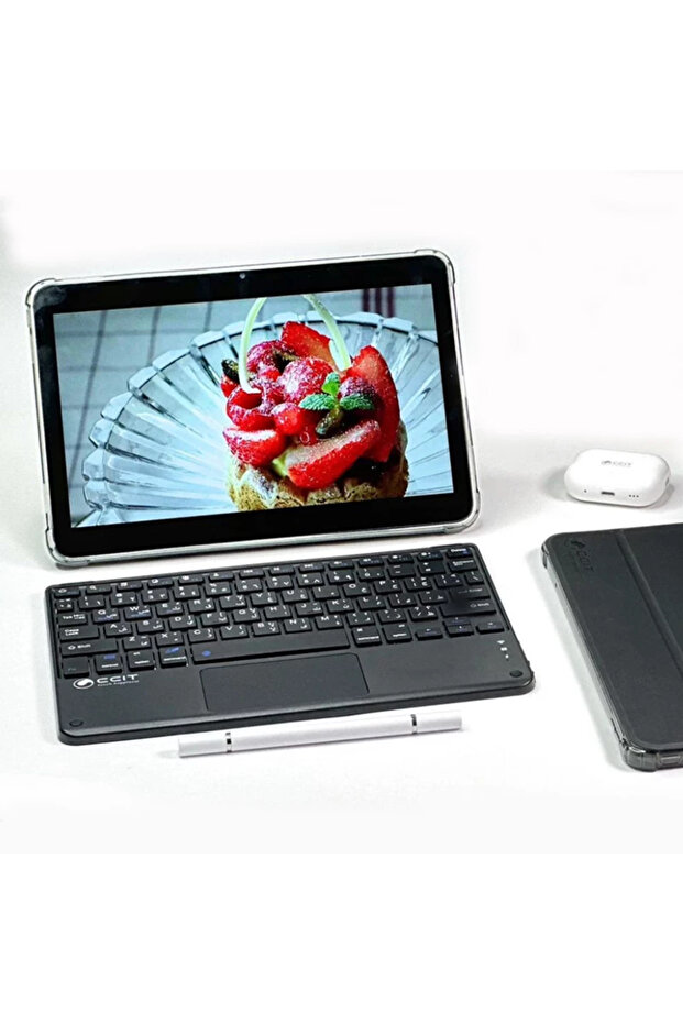 Tab 17 Pro Android Tablet 10 Inch With Case, Wireless Keyboard & Earbuds