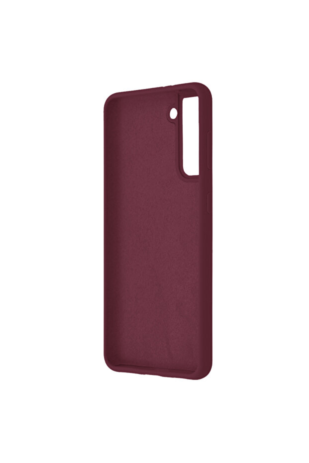 Double Structure Protective Case for Samsung Galaxy S21, Microfiber, Matte Burgundy - 3