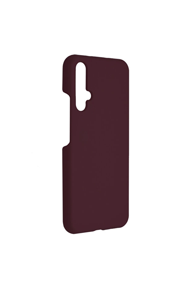 Double Structure Protective Case for Huawei nova 5T / Honor 20, Microfiber, Matte Cherry - 2