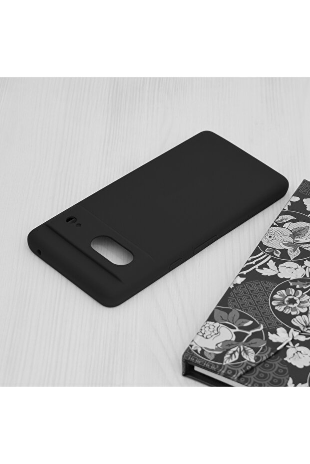 Double Structure Protective Case for Google Pixel 7, Microfiber, Titanium Black - 4