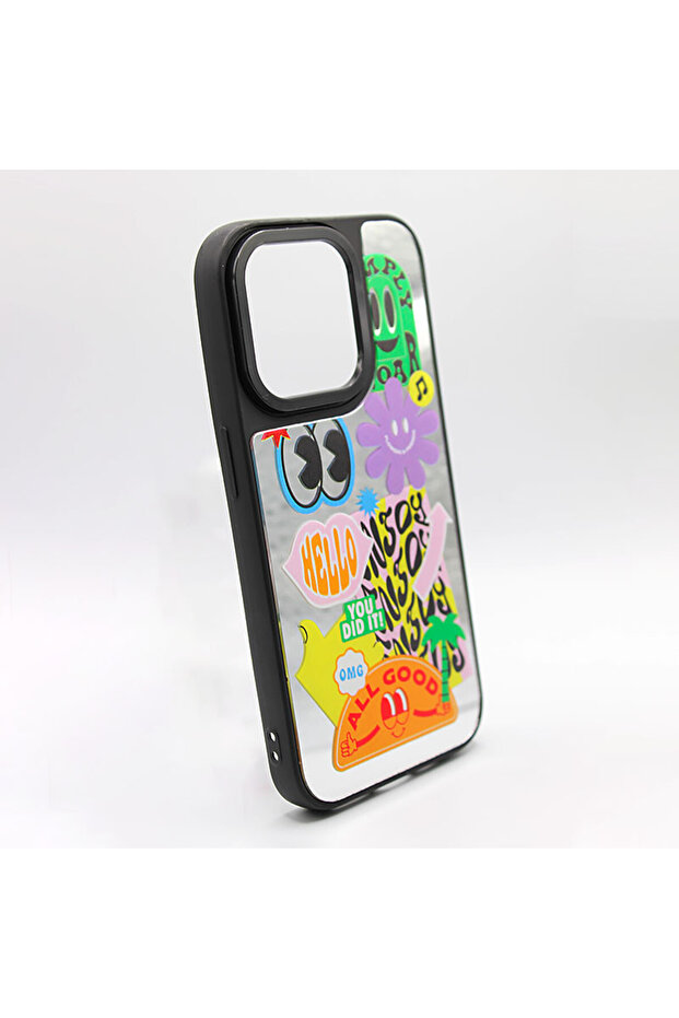 Mirror Flash Case for Apple Iphone 15, Eyes Design, Multicolor - 3