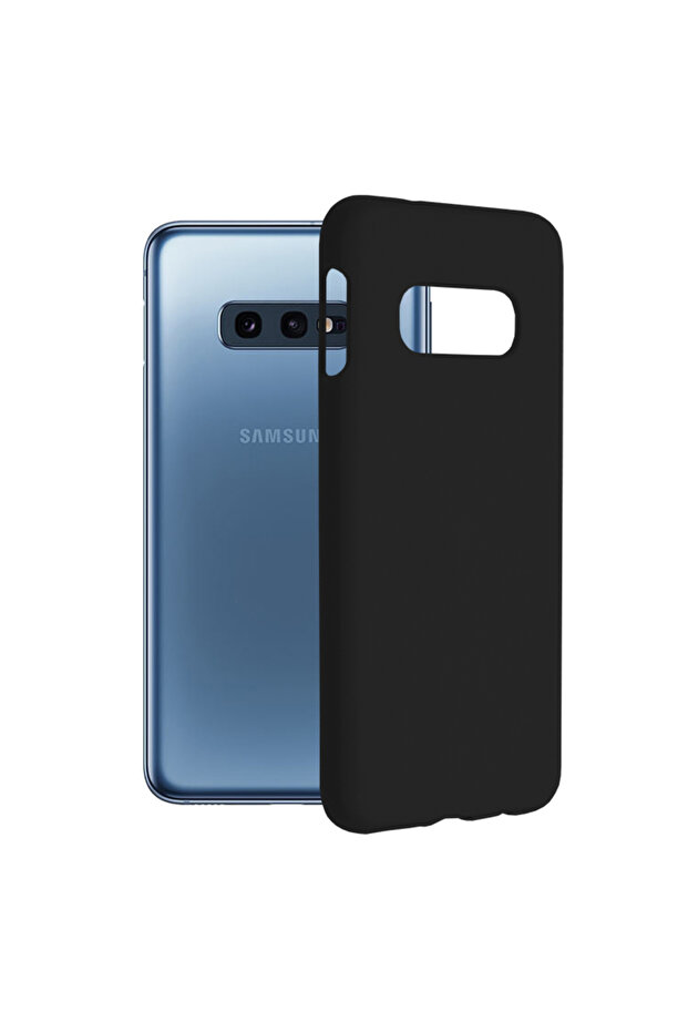 Double Structure Protective Case for Samsung Galaxy S10e, Microfiber, Titanium Black - 1