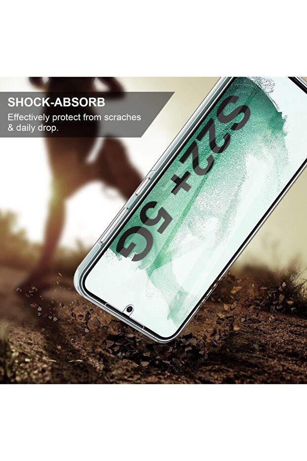 Case and screen protector for Samsung S22 Plus 5G TPU, Transparent - 3