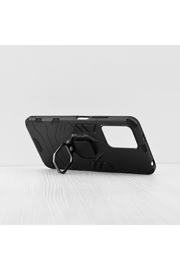 Protective case for Redmi Note 12 Pro, Army Shield, Hybrid Armor, Ring Holder, Black - 4