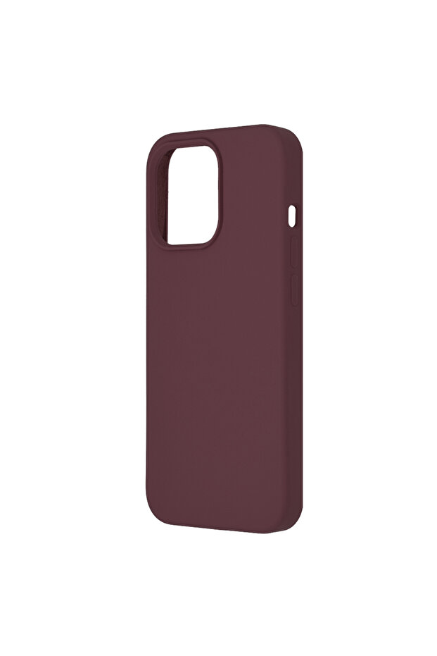 Double Structure Protective Case for iPhone 13 Pro, Microfiber, Matte Cherry - 3