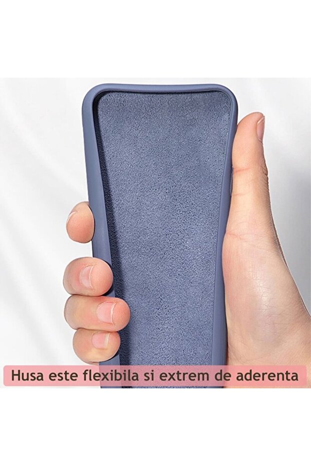 Husa Protectie Double Structure pentru iPhone 13, Microfibra, Negru Titan - 4