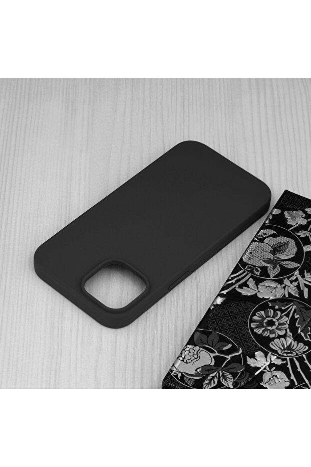Double Structure Protective Case for iPhone 14, Microfiber, Titanium Black - 4