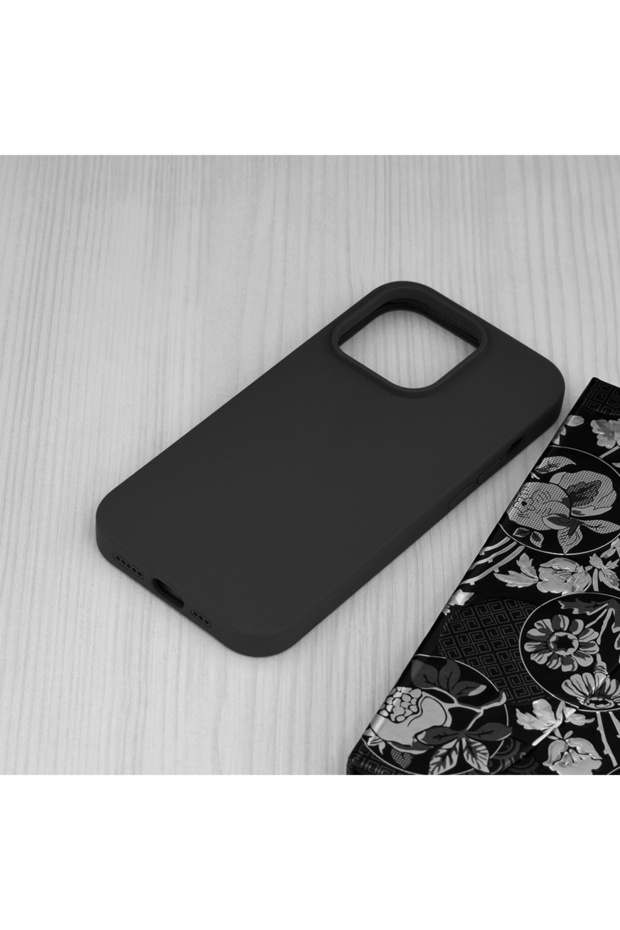 Double Structure Protective Case for iPhone 14 Pro, Microfiber, Titanium Black - 6